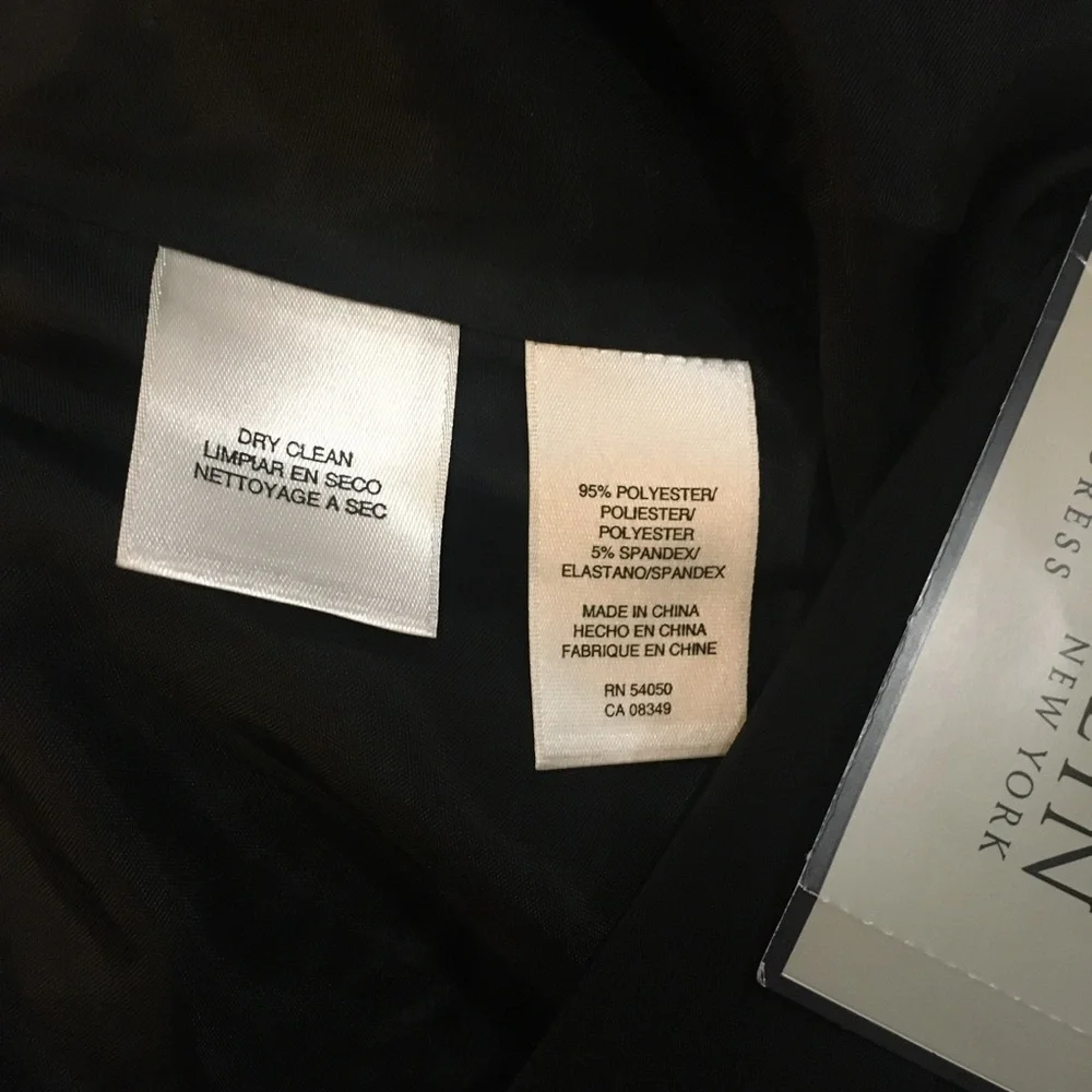 Anne Klein sz 6 All Around Multi Layered Black Dress with Layered Satin Accent - Picture 6 of 8